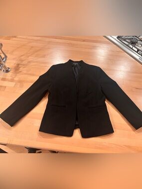 J. Crew Black Tailored Collarless Blazer